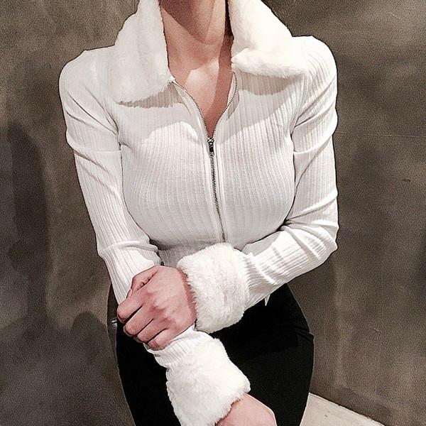 밍크 퍼 가디건티 (2color)