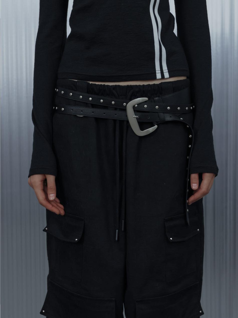 DECRESCENDO LAYERED BELT /  BLACK