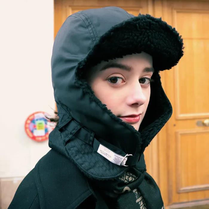 [선물포장](수지,기리보이 착용)[unisex]F/W REVERSIBLE SATIN TROOPER HAT BLACK