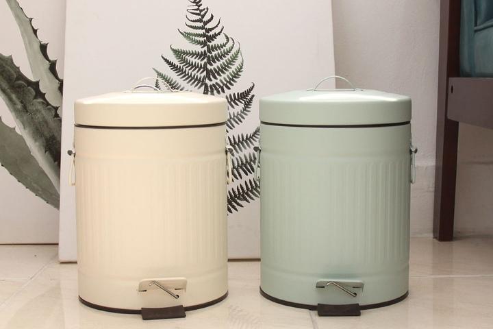 파스텔 슬라이딩 페달 휴지통 5L 2color