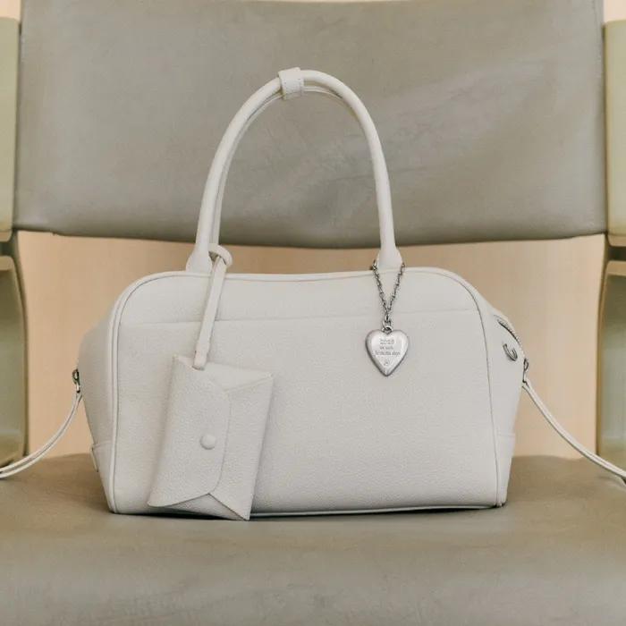 Elena Boston Bag Small Ivory