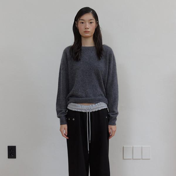 FLEECE COLOR FLIP SWEATPANTS (BLACK)