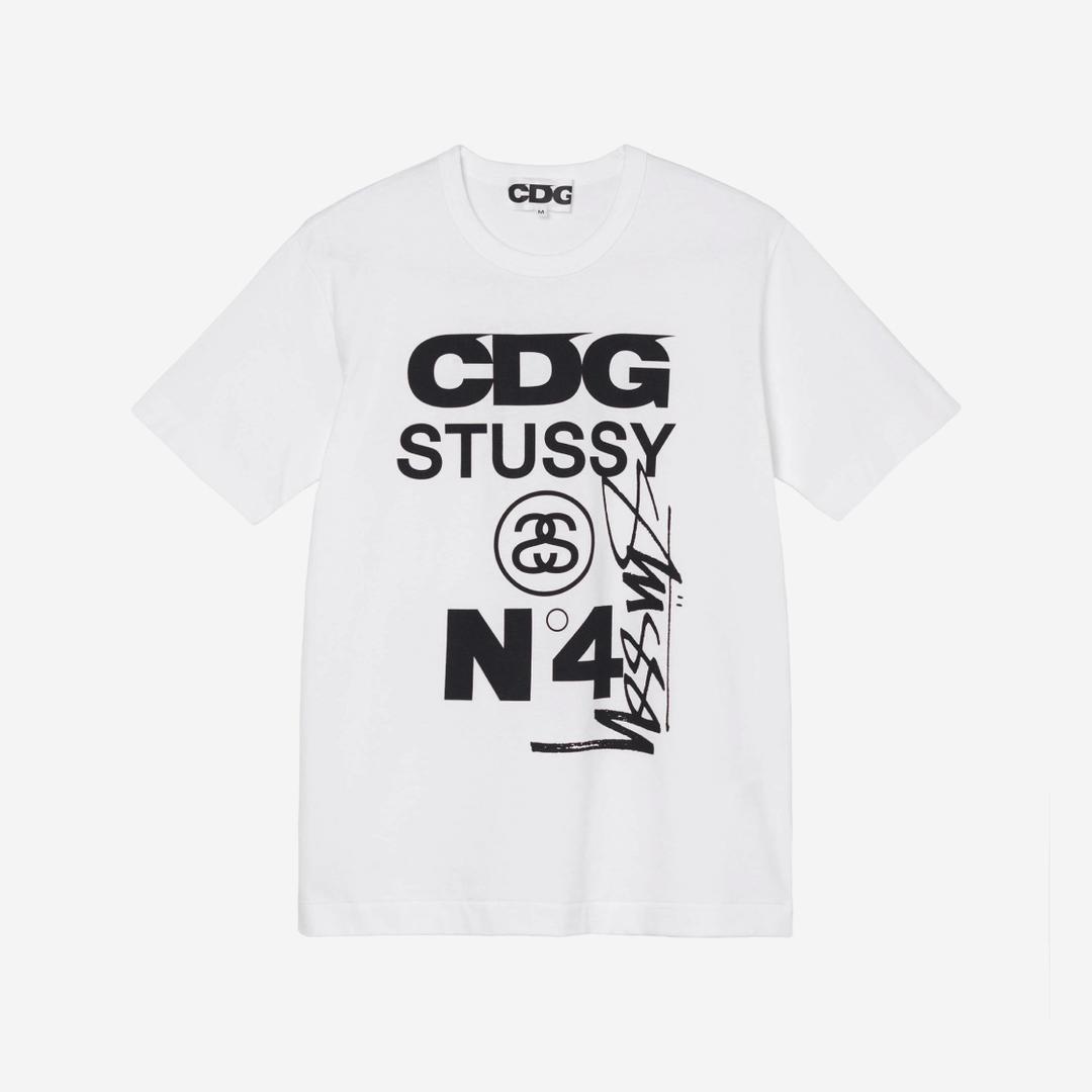 CDG x Stussy T-Shirt White