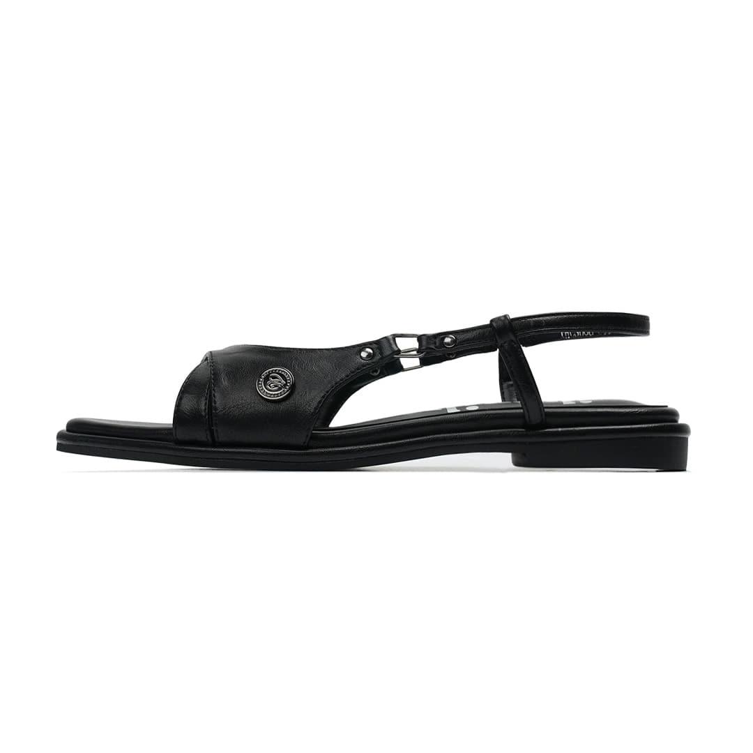 r. 908  front cross sandals  /  black