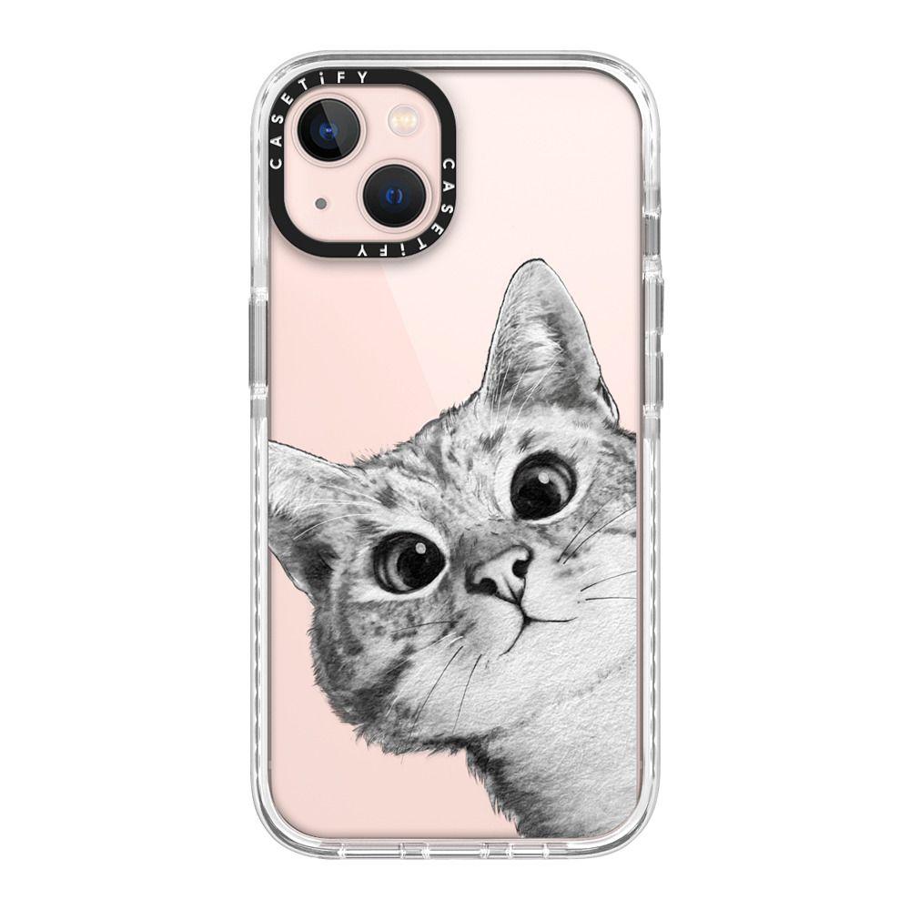peekaboo cat on rose gold