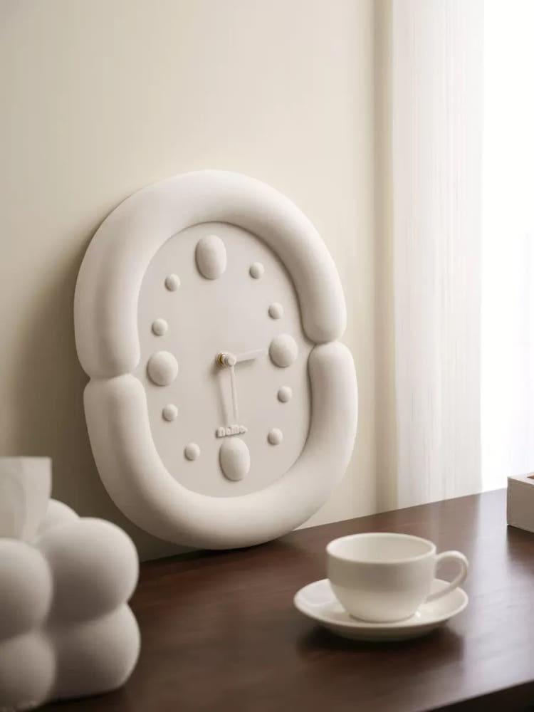 마시멜로우 벽시계 인테리어 화이트 집들이 선물 클래식