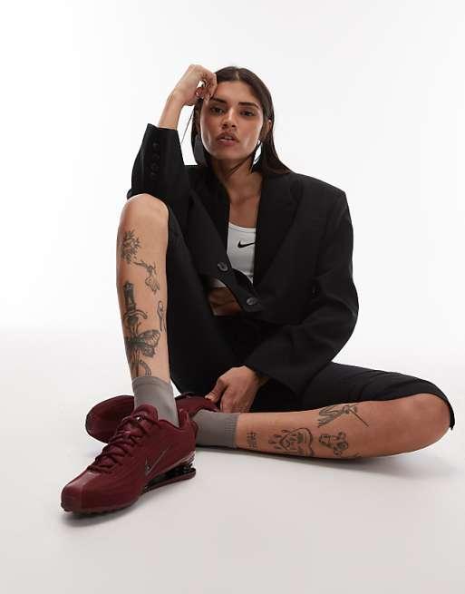 Nike Shox Z trainers in burgundy