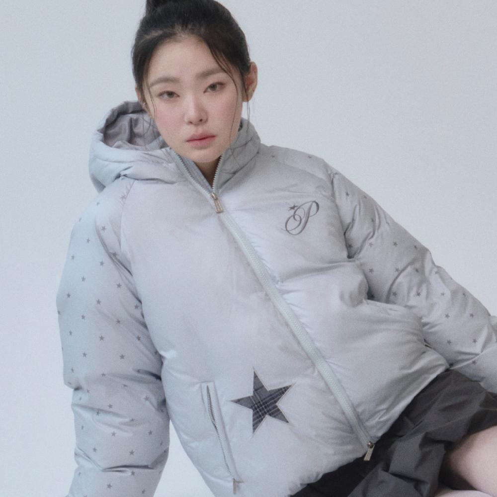 CHECK STAR PATCH DOWN GRAY