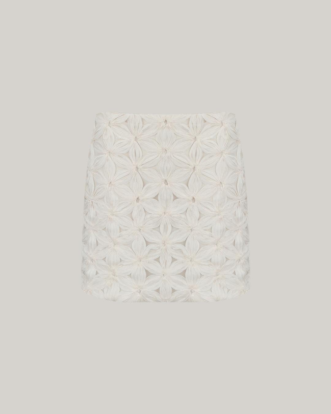 모네르 플라워 미니 스커트