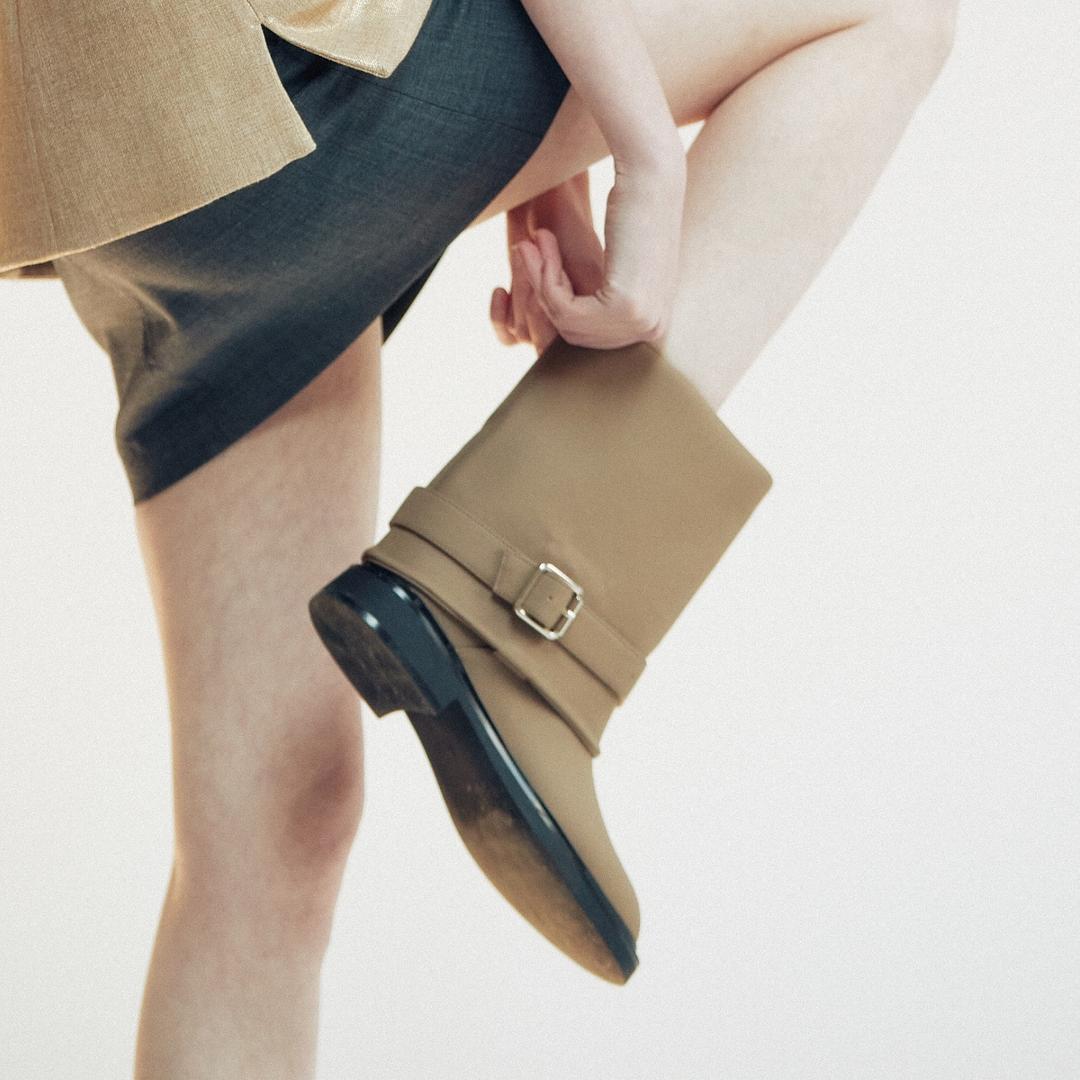 [바로배송][단독] KM202 핸드메이드 3WAY 스트랩 롱&미들 레인 부츠 I 3Colors