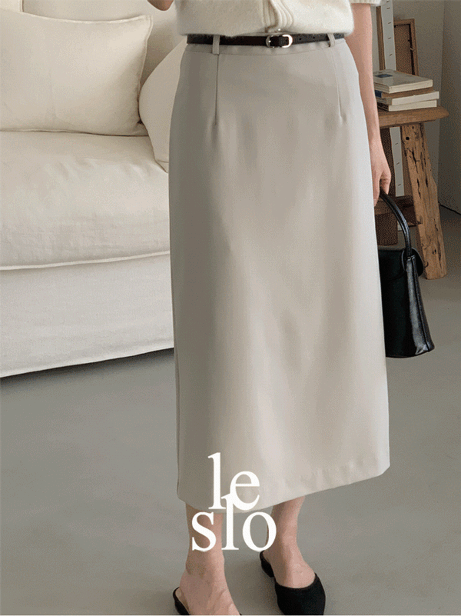 [leslo][키작녀]엘트 벨트세트 스커트 치마[3color]