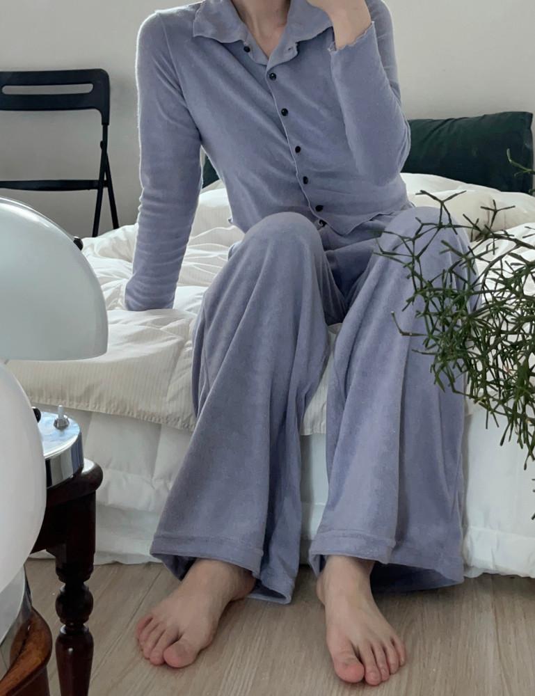 크롭테리 파자마  crop terry pajamas / 2colors / 국산제조 / 테리재질