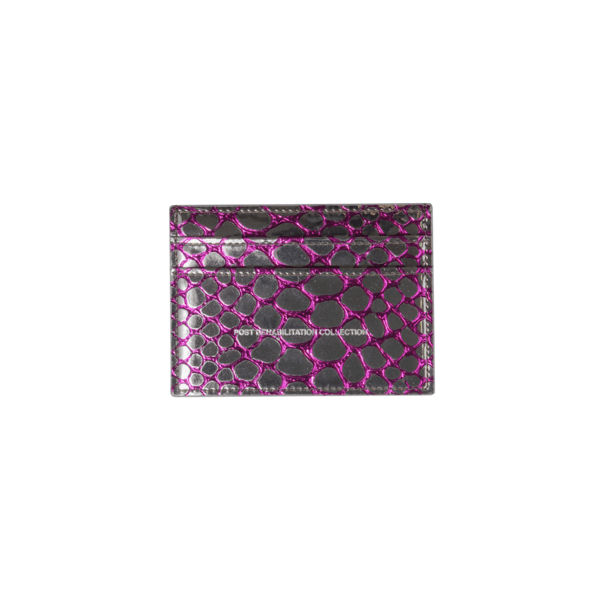COATED VEGAN LEATHER CARD HOLDER (MAGENTA)