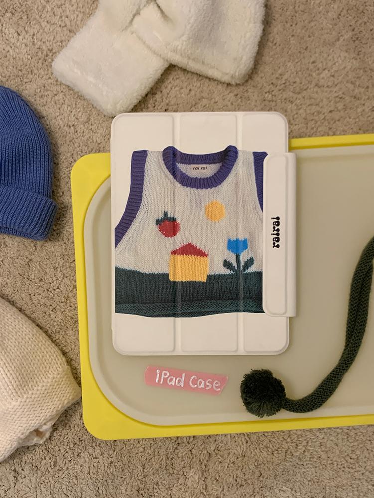 수심 Knit Ipad Case 니트 아이패드 케이스 귀여운 유니크 프로 에어 미니