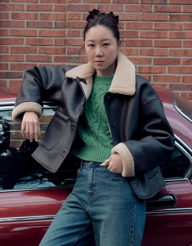 [예약배송 12/27]reversible shearling short jacket (leather) - deep brown
