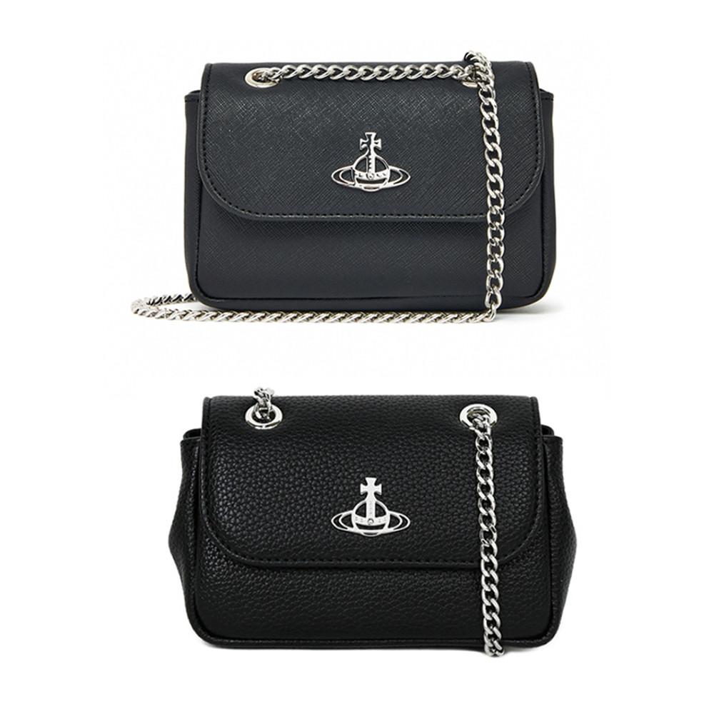 24SS 비비안웨스트우드 엠마 더비 체인백 미니백 블랙