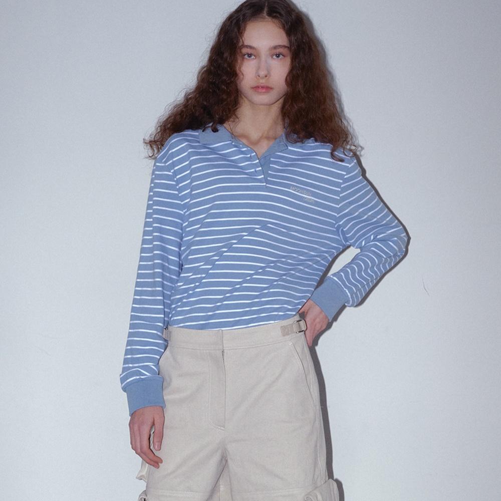 01 M.C Stripe PK Shirt / Sky