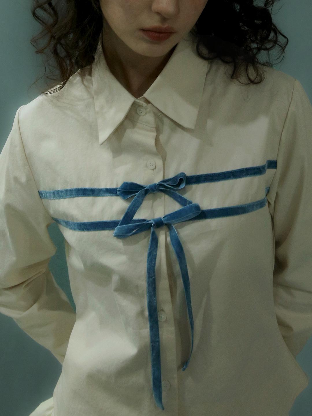 Double Velvet Ties Shirt Butter