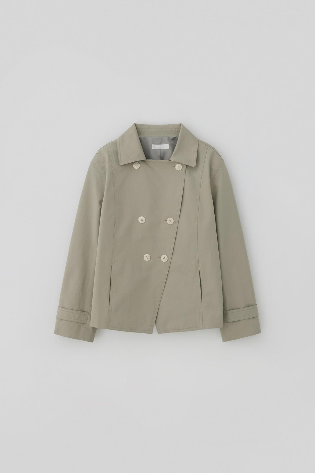 (2nd re-stock) T/T Double half trench coat (beige)