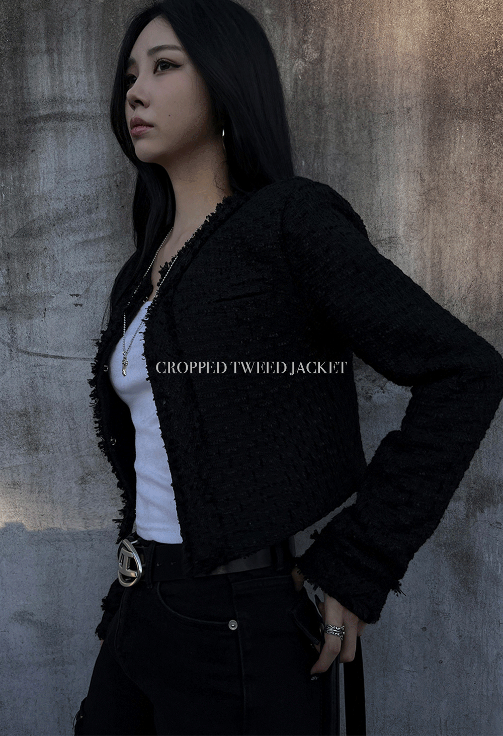 어반유니크 [누적 800장 판매 / RESTOCK컬러추가] cropped tweed jacket