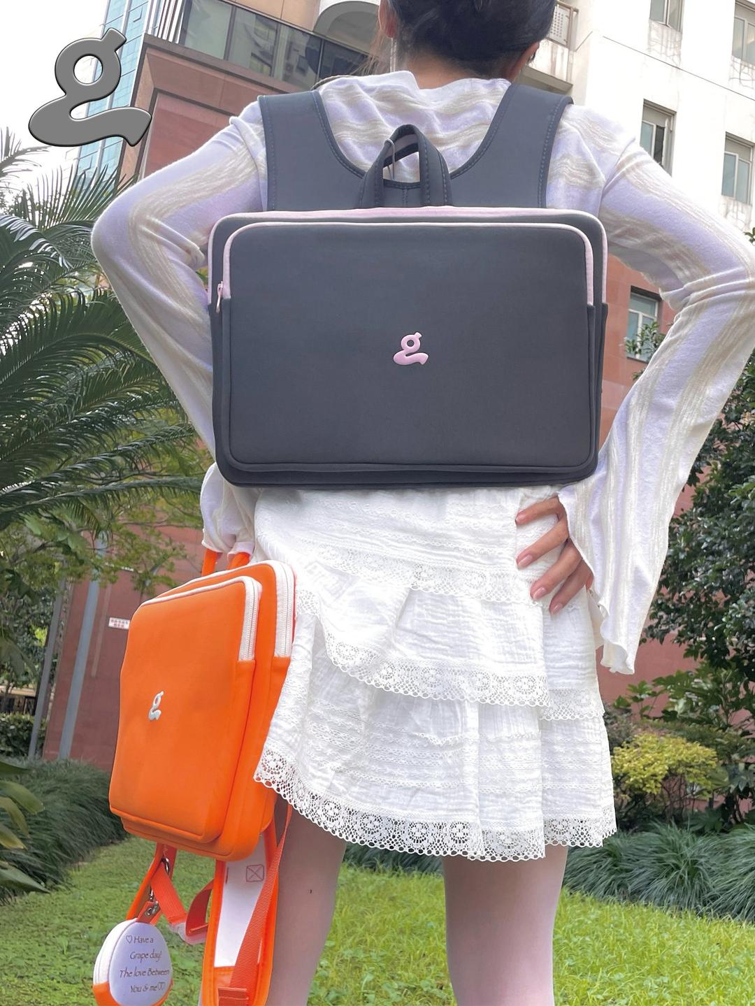 GREY X PINK LaptopBag