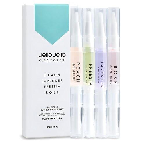 젤로젤로 큐티클 네일 오일펜 4종 세트, 12ml, 1개 - 큐티클 크림/오일 | 쿠팡
