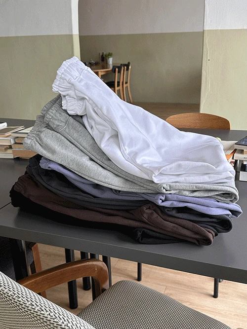 [2차]  메이드 롱롱 조거 팬츠 (화이트/블루/브라운/그레이/차콜/블랙) 10% 할인