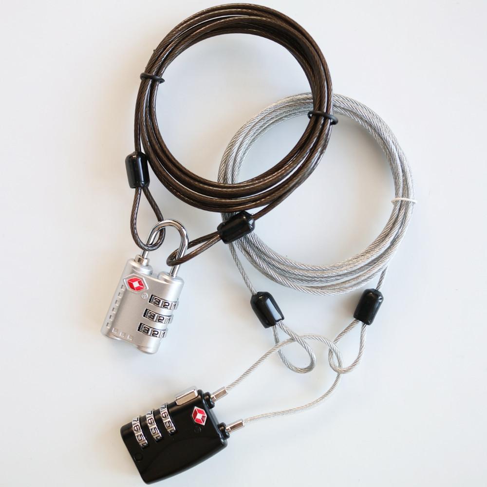 유럽여행 소매치기방지 캐리어잠금장치 와이어케이블 TSA자물쇠