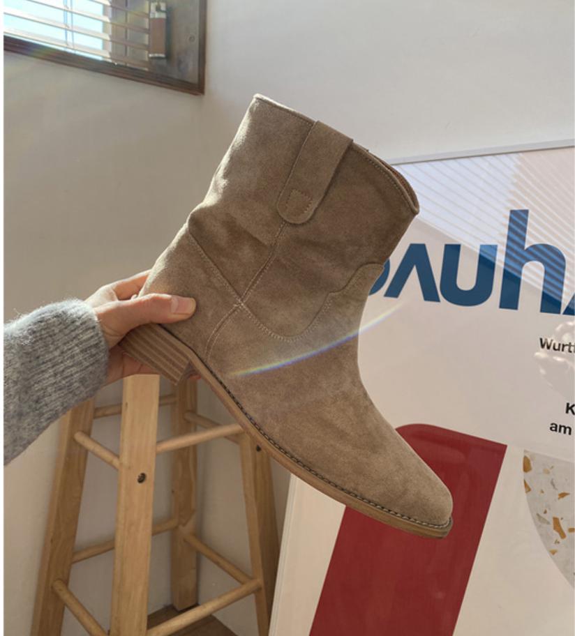 모어나우 더스티 숏기장 웨스턴 트렌드 통부츠 발편한부츠 3color