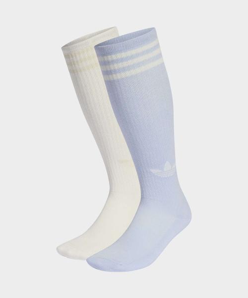 3-스트라이프 니 삭스 2켤레 - 화이트:클리어스카이 / KD8259