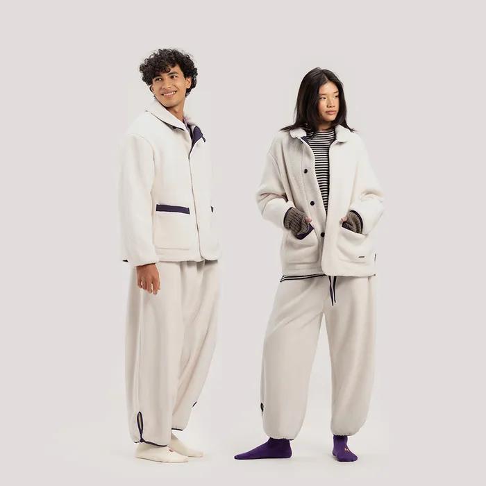 Button fleece pants (Unisex)_2 Colors