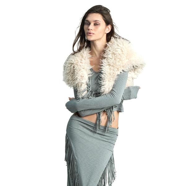 TANGLED SOFT MULTI SKIRT IN SAGE