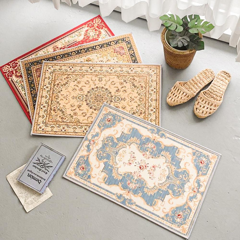 빈티지 페르시안 미니 카페트 러그 현관 주방 발매트
