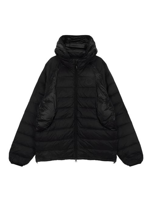 LIGHTWEIGHT DUCK DOWN HOODY JUMPER FOR MEN IN BLACK