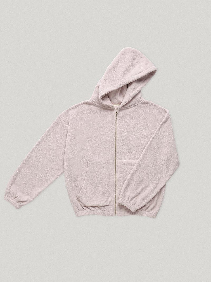 Soap Fleece Hooded Zip Up Lilac Pink (4th)