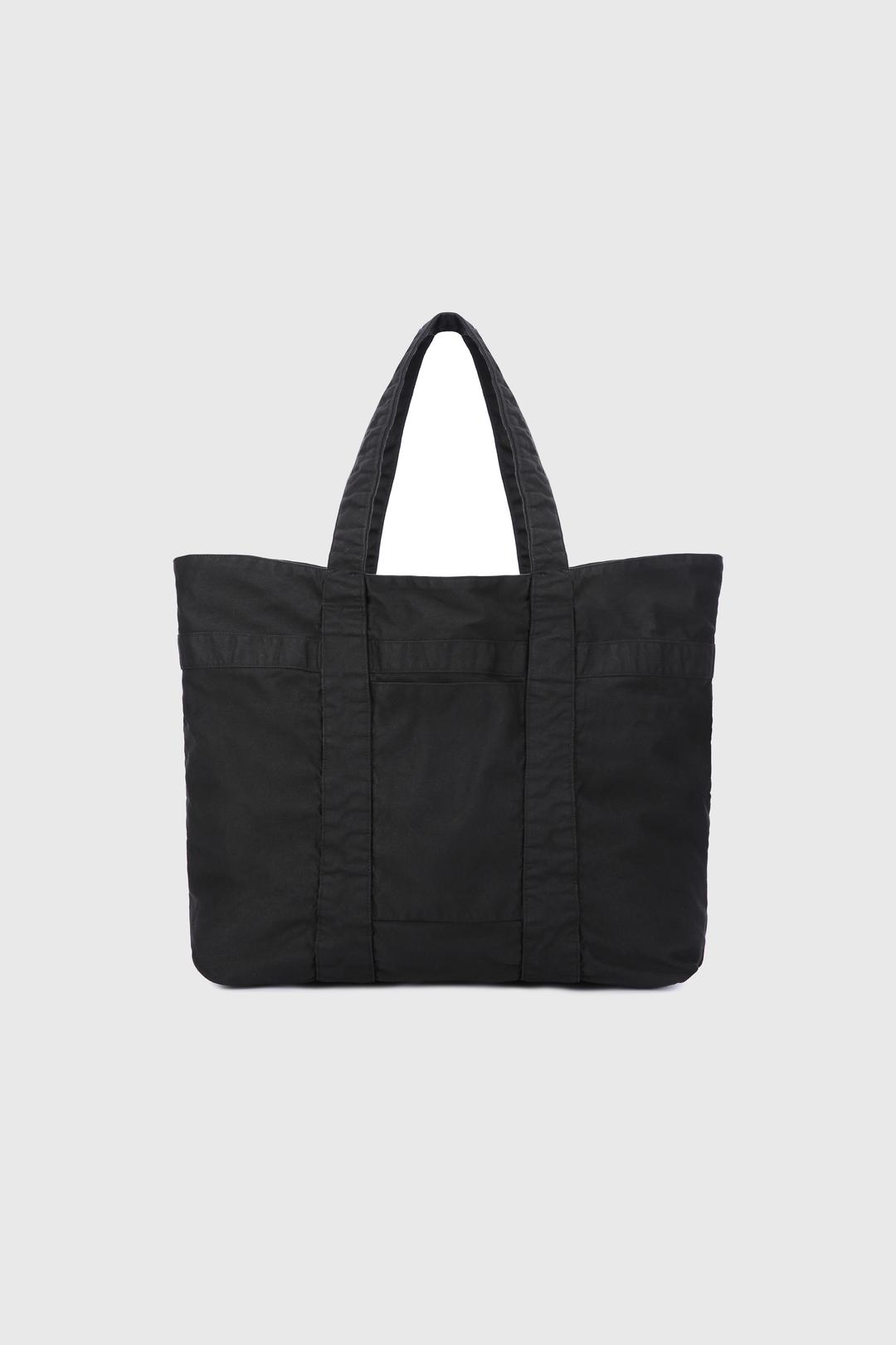WASHED JUMBO TOTE BAG (BLACK)