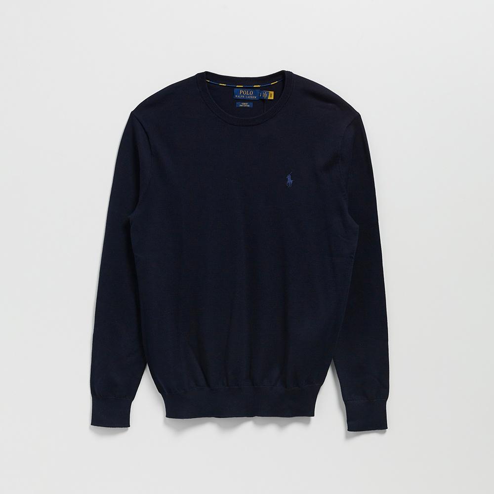 슬림핏 코튼 스웨터 (BLUE)