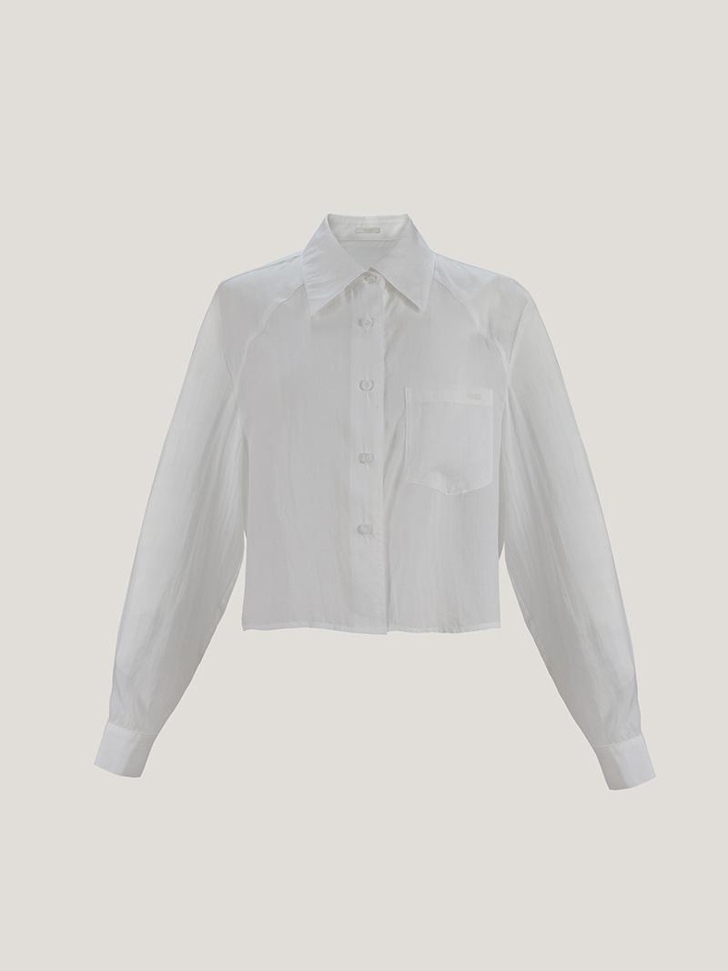 [반티아205] 리오셀 크롭 셔츠