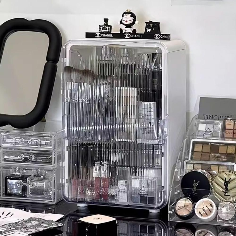 엣지영 뚜껑있는 냉장고형 화장품 정리함 대용량 공간활용 서랍형 립스틱 보관함 향수 브러쉬 수납함
