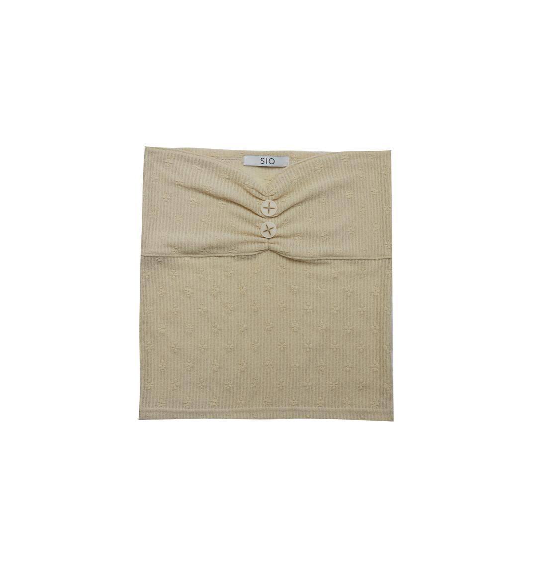 SHIRRING TUBE TOP [IVORY] _7/10 예약 배송