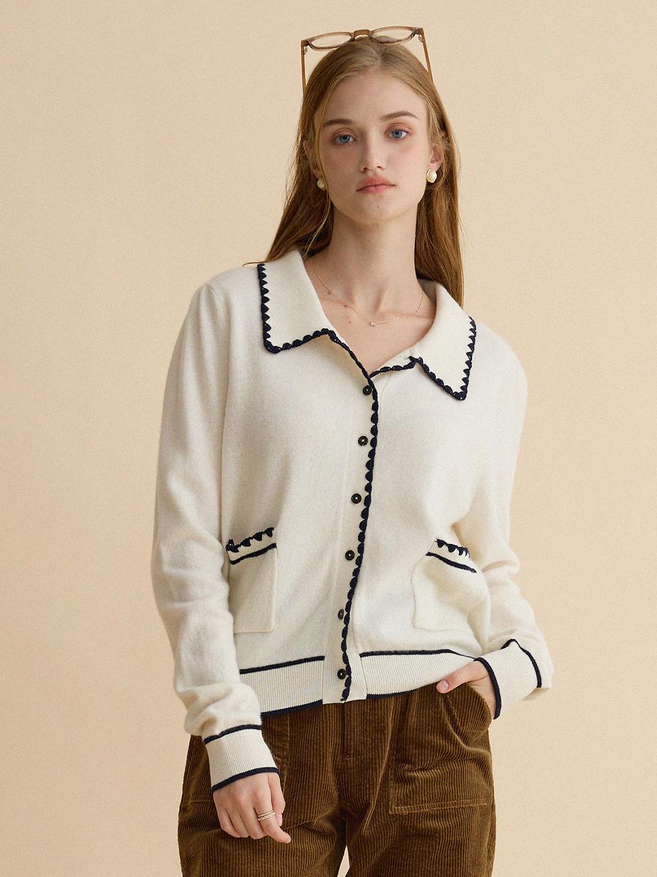 EUDORA wool cardigan_ivory