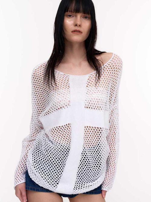 XCX CROCHET SWEATER (IVORY)