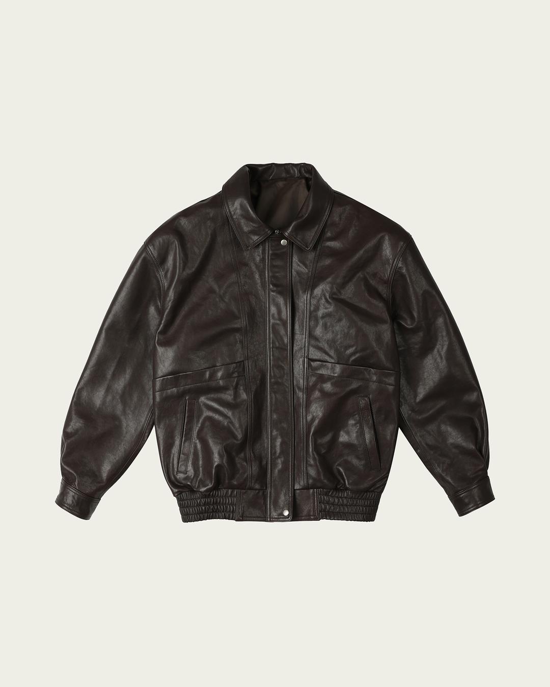 (2차) Carmen Leather Jacket - Brown