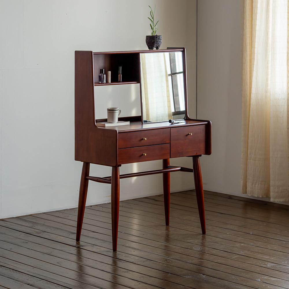 [장미맨숀] 리브 원목 화장대 01 (브라운)