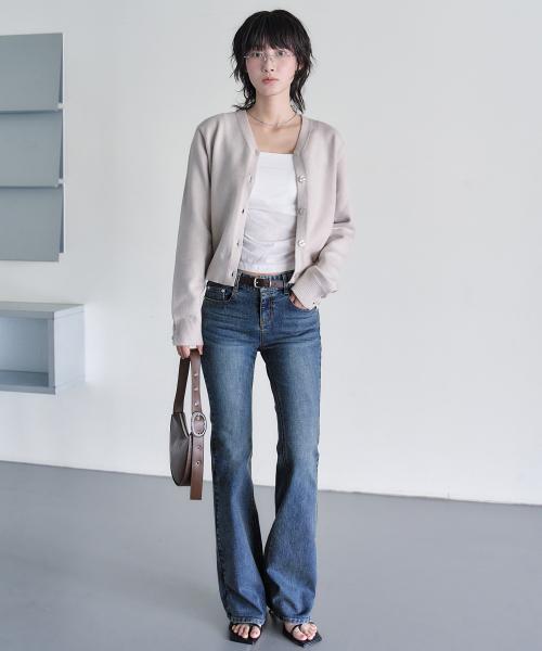 [W]Signature Slim Low Rise Flared Jeans DCWPT006BlueB