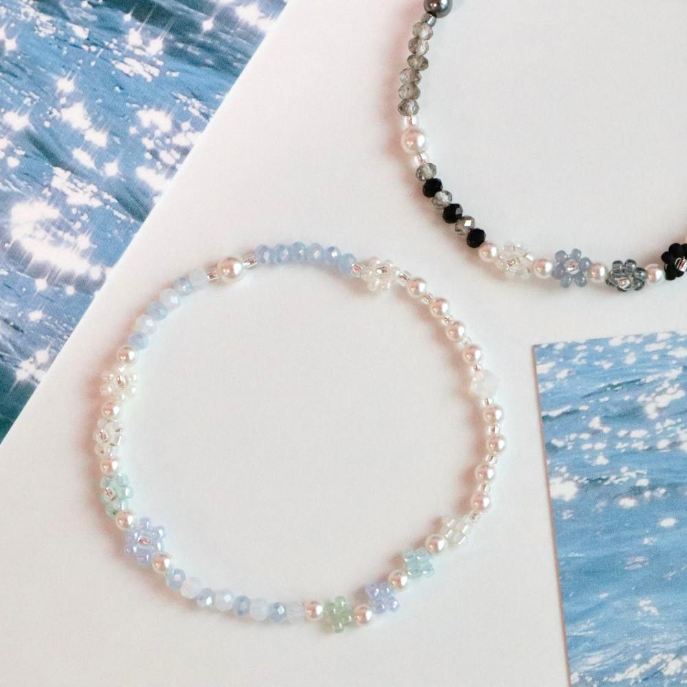 🌊바다 시리즈 스왈 진주 비즈 팔찌