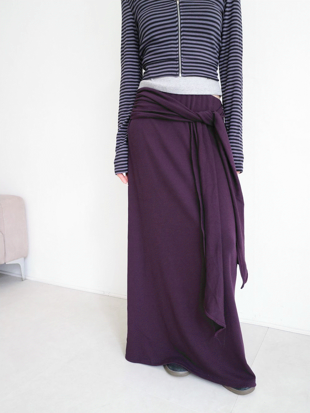 스트랩 롱 스커트 (2colors)