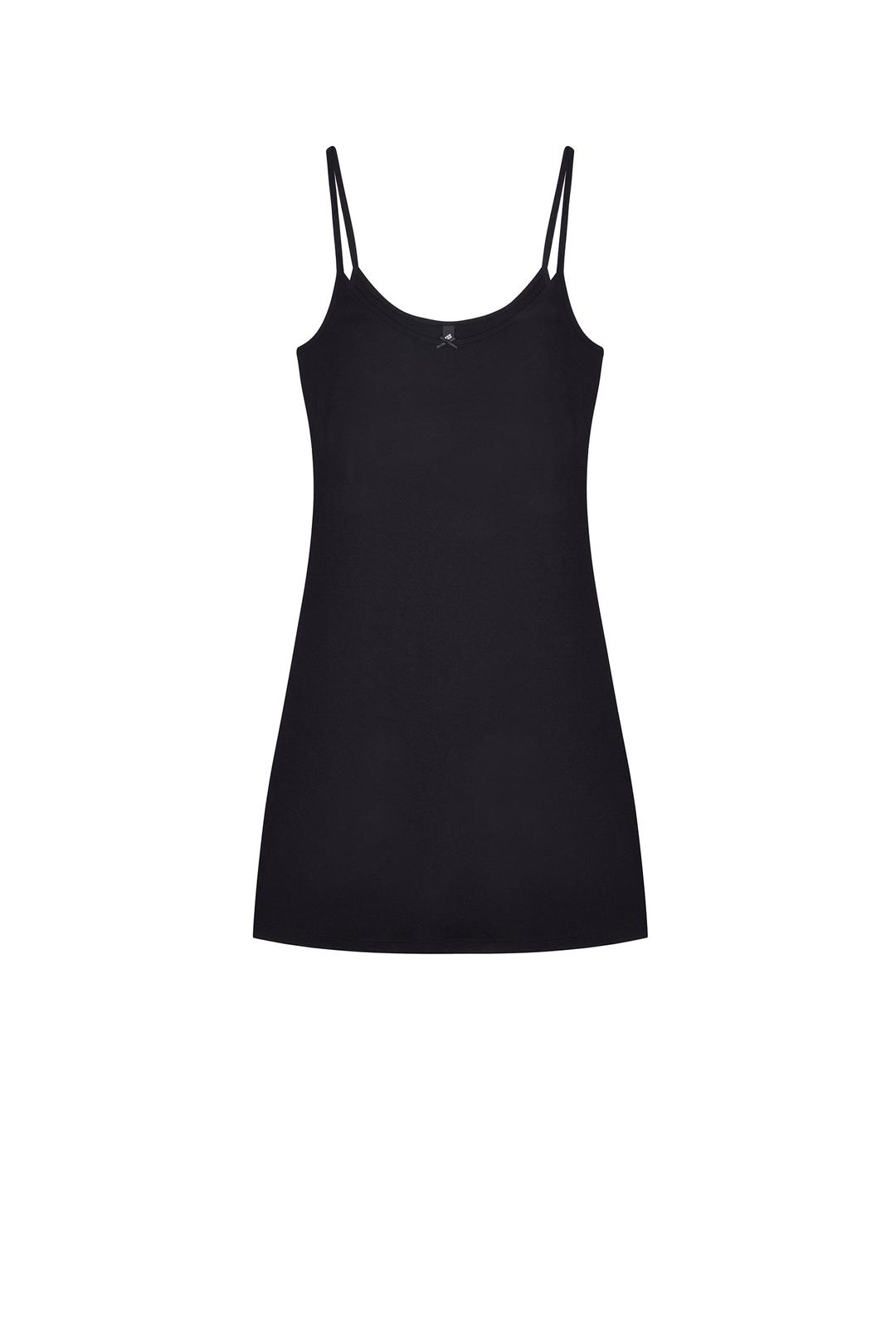 The Tank Dress: Cotton Jersey Black - XS