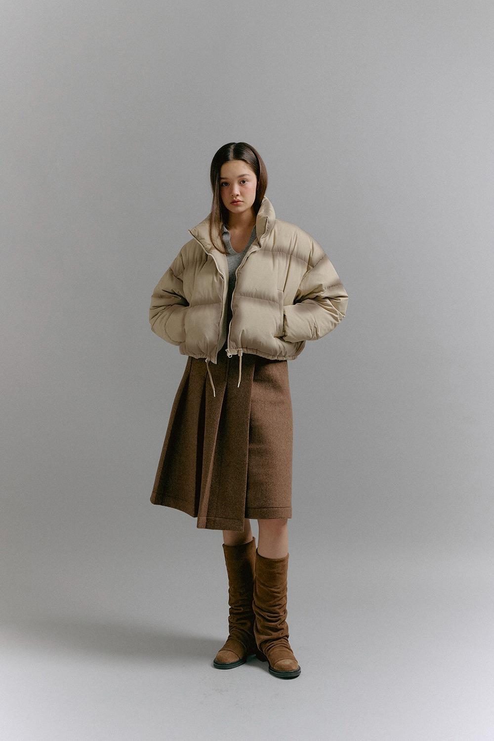 Exclusive/ FOGGY SHORT PUFFER [BEIGE]