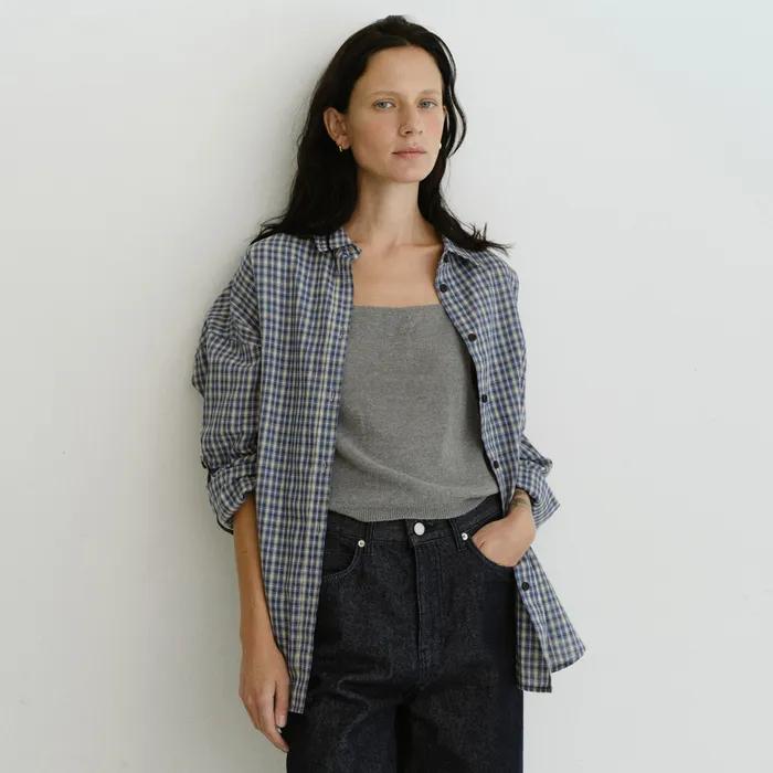 [1차 리오더] Roll-up check shirt_2colors
